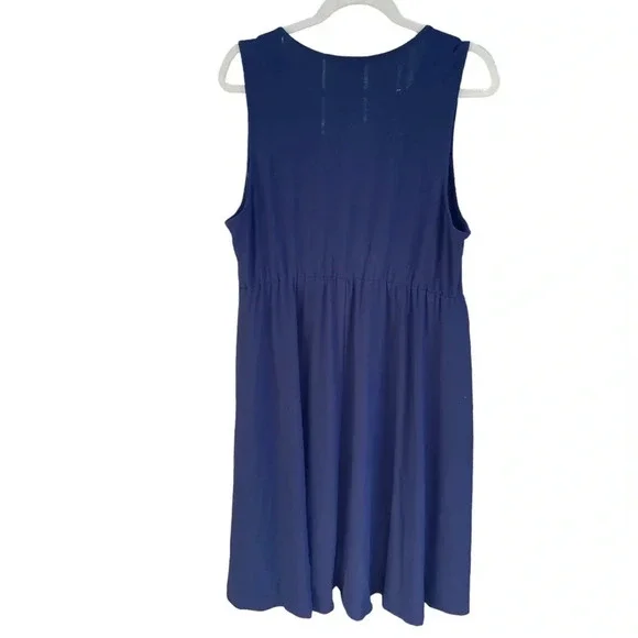 Torrid Navy Sleeveless Wrap Dress - Picture 2 of 5